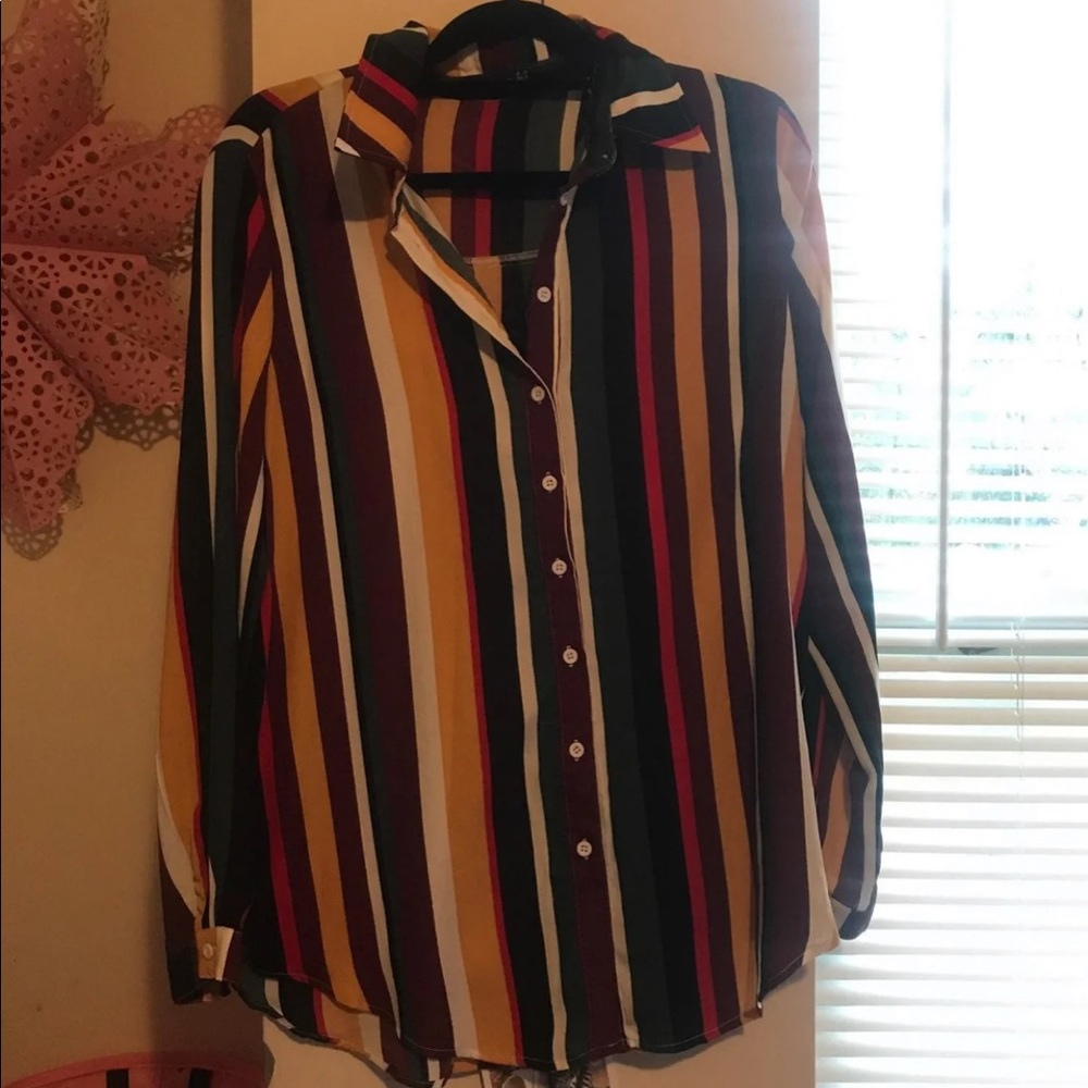 Pretty Little Thing striped blouse